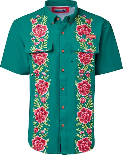 Magellan Outdoors Men's Laguna Madre Flores Button Down Shirt