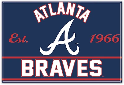 WinCraft Atlanta Braves 2 in x 3 in Primary Fridge Magnet