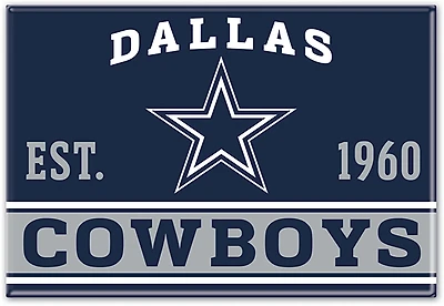 WinCraft Dallas Cowboys 2 in x 3 in Primary Fridge Magnet