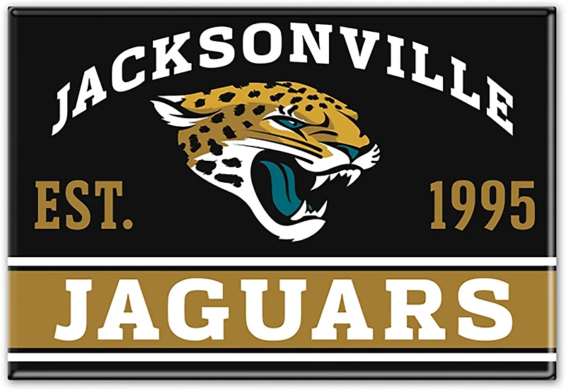 WinCraft Jacksonville Jaguars 2 in x 3 in Primary Fridge Magnet
