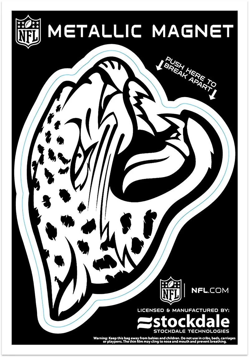WinCraft Jacksonville Jaguars 3 in x 5 in Metallic Magnet