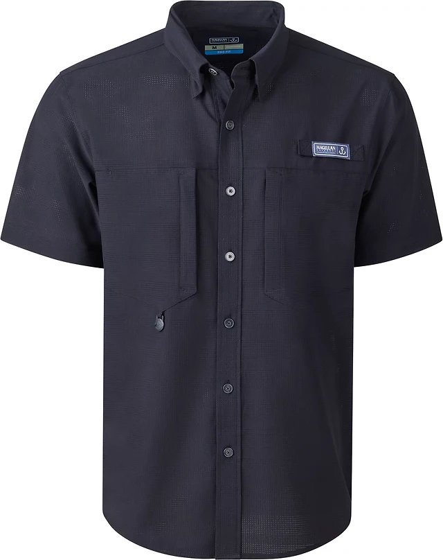 Magellan Men's Yellow Short Sleeve Fish Gear Mag Wick Shirt