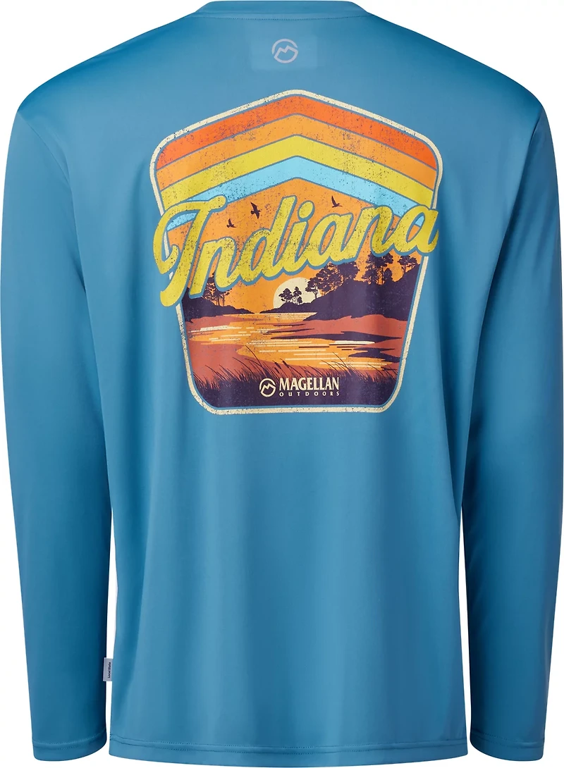 Magellan Outdoors Men’s Local State Indiana Long Sleeve Graphic T-shirt