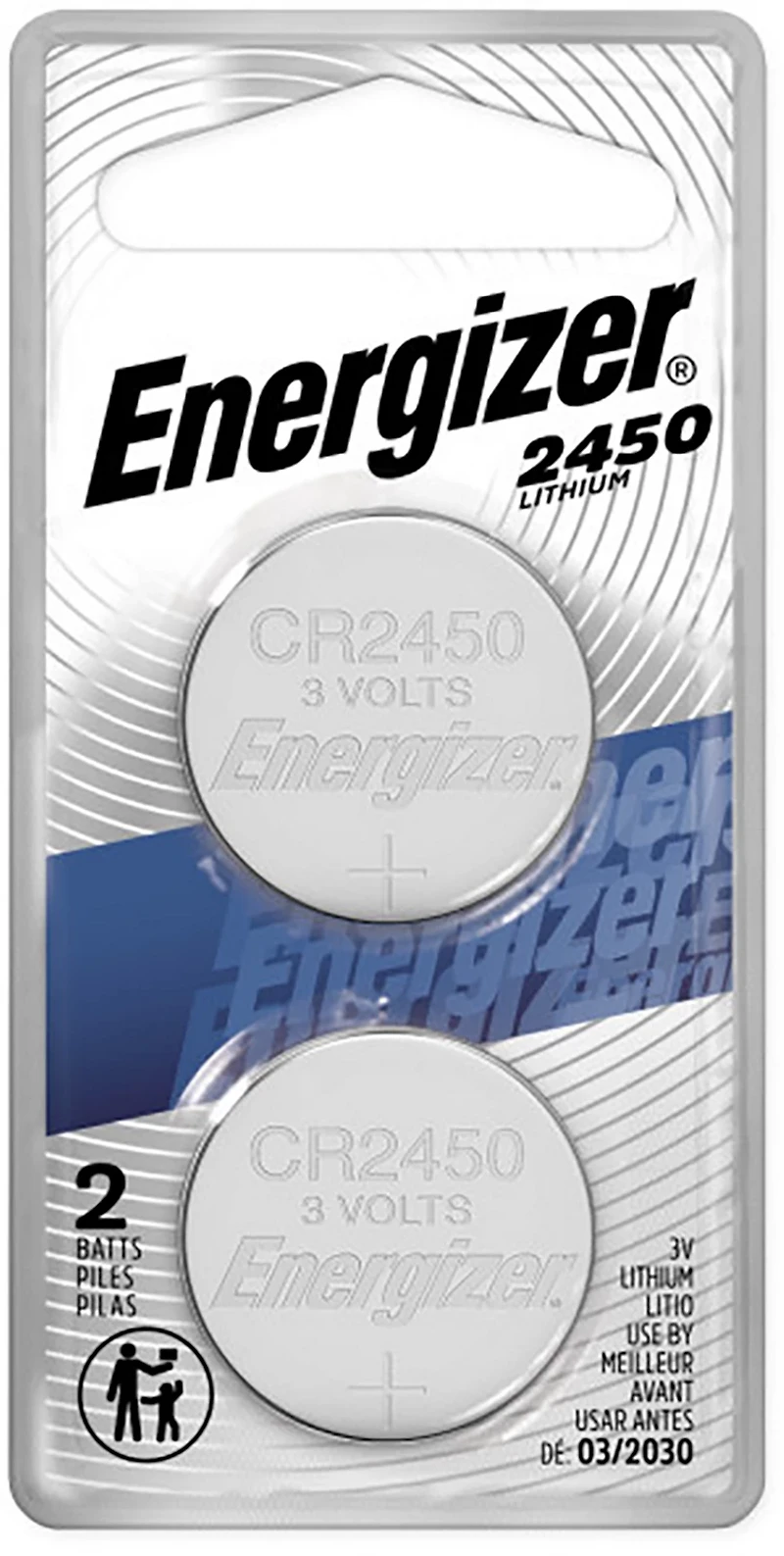 Energizer 2450 Lithium Coin Batteries 2-Pack