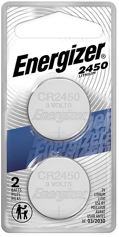 Energizer 2450 Lithium Coin Batteries 2-Pack