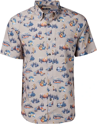 Magellan Outdoors Men's Hickory Canyon Print Short Sleeve Shirt