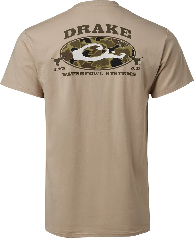 Drake Waterfowl Men's Oval Old School Camo Short Sleeve T-shirt