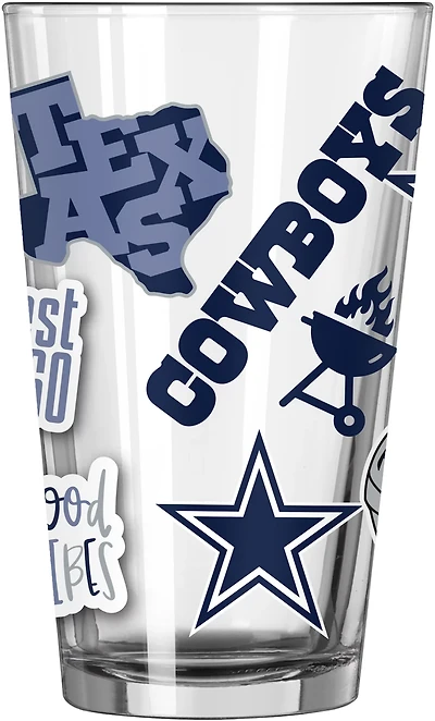 Logo Brands Cowboys 16 oz Native Pint Glass
