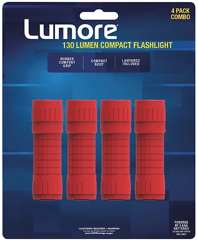Lumore LED 4-Pack Flashlights