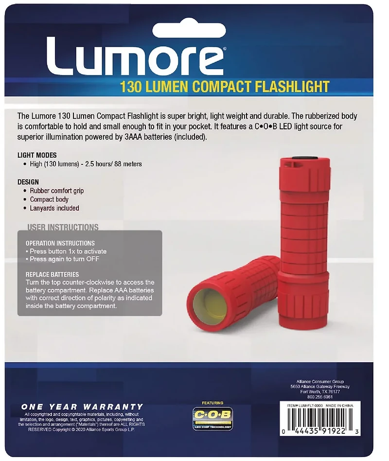 Lumore LED 4-Pack Flashlights