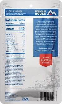 Mountain House Oregon Freeze Dry Mint Ice Cream Sandwich