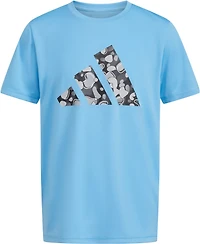 adidas Boys' Pebble Camo Logo Short Sleeve Shirt