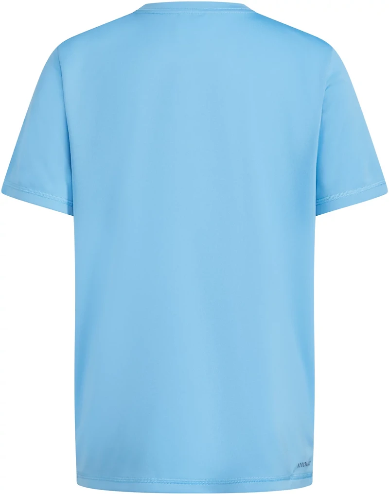 adidas Boys' Pebble Camo Logo Short Sleeve Shirt