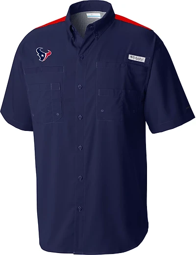 Columbia Sportswear Men's Houston Texans Colorblock Tamiami Shirt