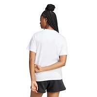 adidas Women's Tech Metallic Graphic Loose Fit Crop T-shirt