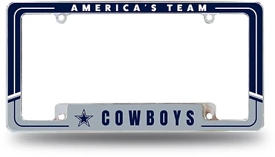Tag Express Cowboys Vintage Team Auto Chrome License Plate Frame