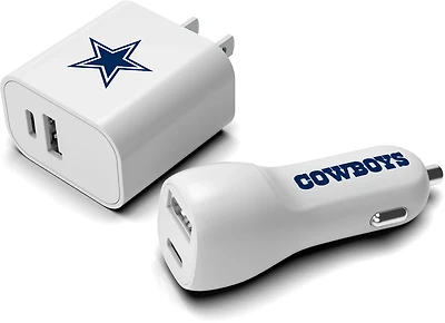 Prime Brands Group Dallas Cowboys Dual USB Wall and Car Charger