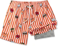 Chubbies Men's The Whataburger Comic Stripes Classic Lined Swim Trunks 5.5