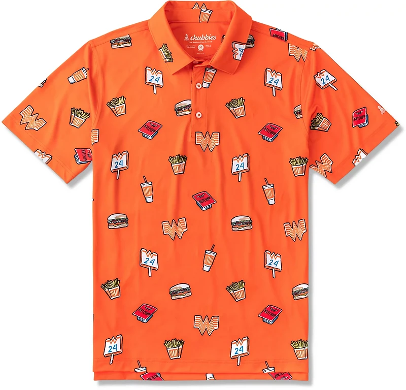Chubbies Men's The Whataburger Comic Performance Polo