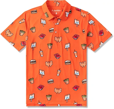 Chubbies Men's The Whataburger Comic Performance Polo