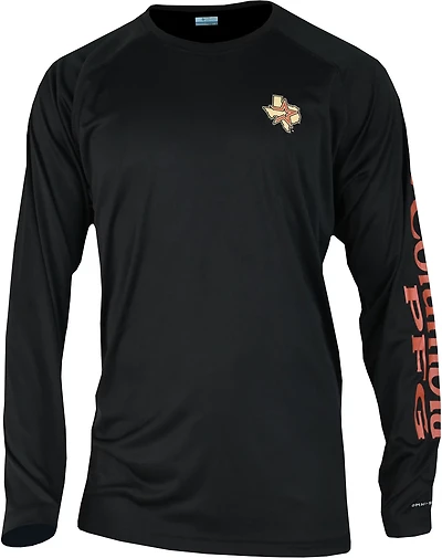 Columbia Sportswear Men's Houston Astros Red Brick Terminal Tackle Long Sleeve T-shirt