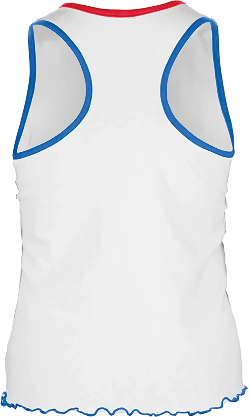 New Era Women's Chicago Cubs V-Notch Lettuce Hem Tank Top