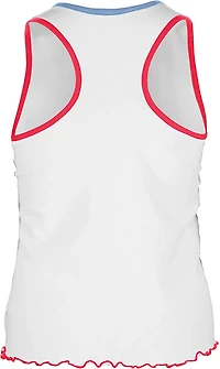 New Era Women's Texas Rangers V-notch Lettuce Hem Tank Top