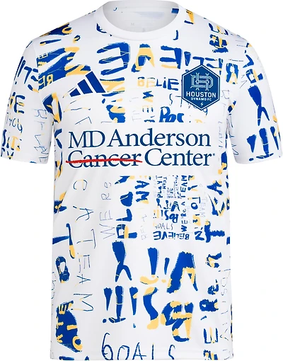 adidas Men's Houston Dynamo Kick Childhood Cancer Pre-Match Shirt
