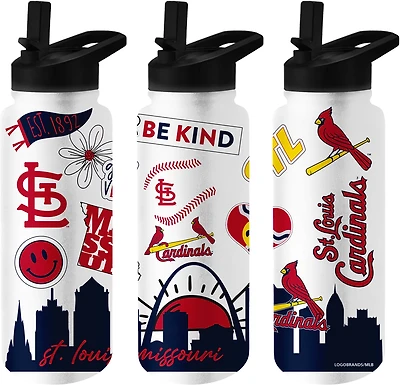 Logo Brands Cardinals 34 oz Native Quencher Bottle