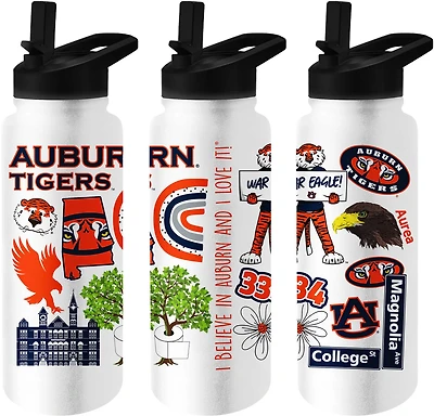 Logo Brands Auburn 34 oz Native Quencher Bottle