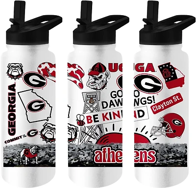 Logo Brands Georgia 34 oz Native Quencher Bottle