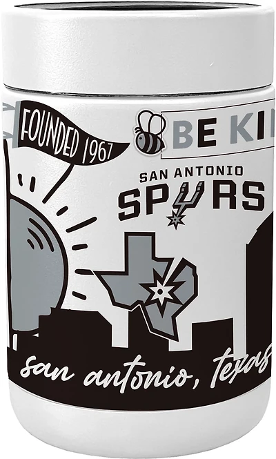 Logo Brands Spurs Native Powder Coat Can Coolie