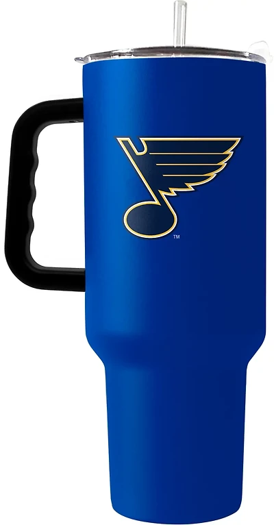 Logo Brands Blues 40 oz Flipside Powder Coat Tumbler
