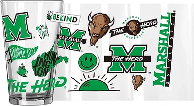 Logo Brands Marshall 16 oz Native Pint Glass