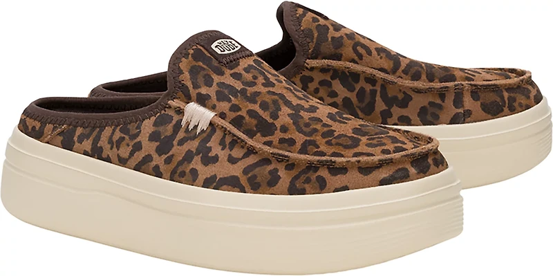 HEYDUDE Women's Wendy Austin Brown Leopard Lift Shoes