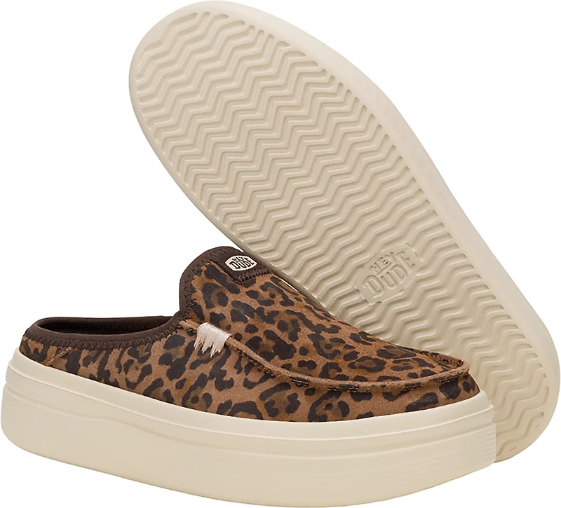 HEYDUDE Women's Wendy Austin Brown Leopard Lift Shoes