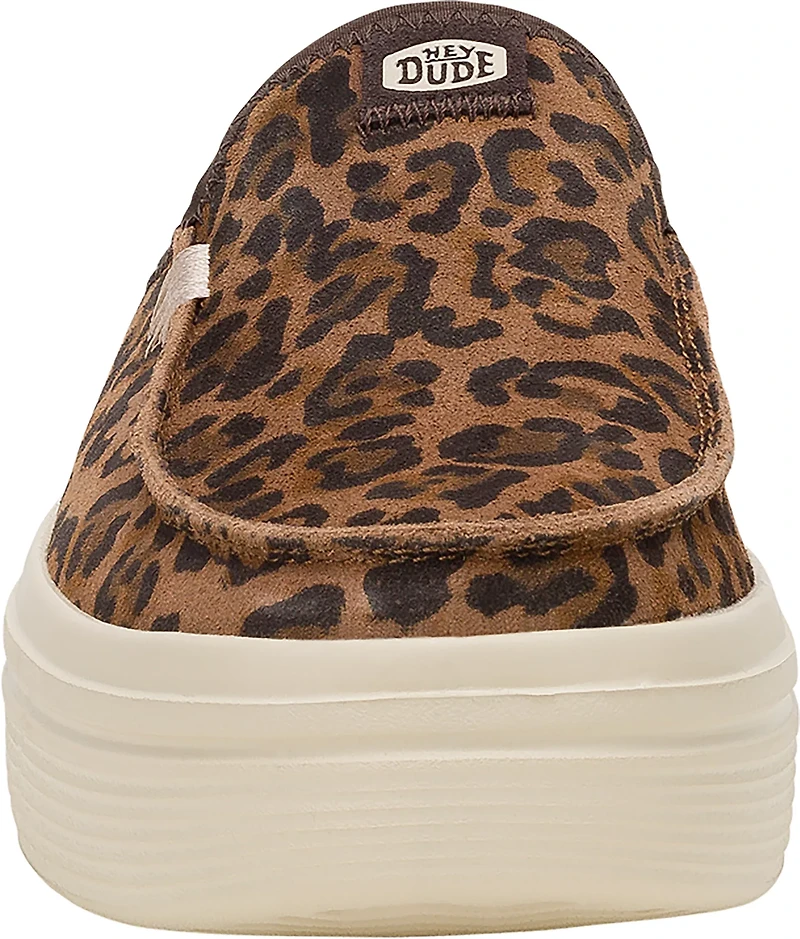 HEYDUDE Women's Wendy Austin Brown Leopard Lift Shoes