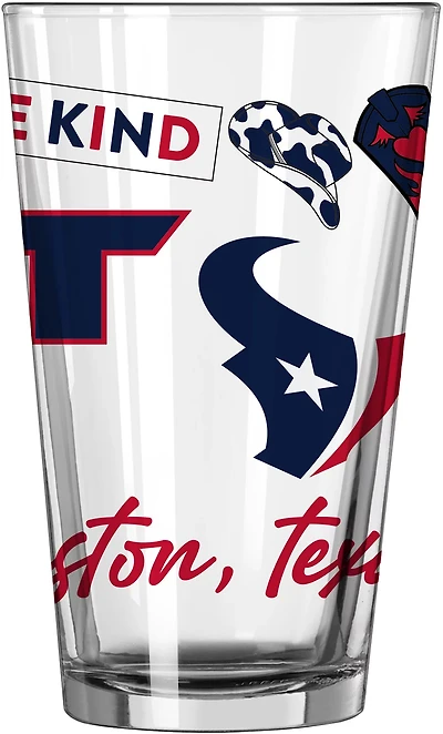 Logo Brands Texans 16 oz Native Pint Glass