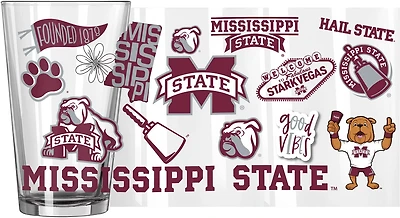 Logo Brands Mississippi State 16 oz Native Pint Glass