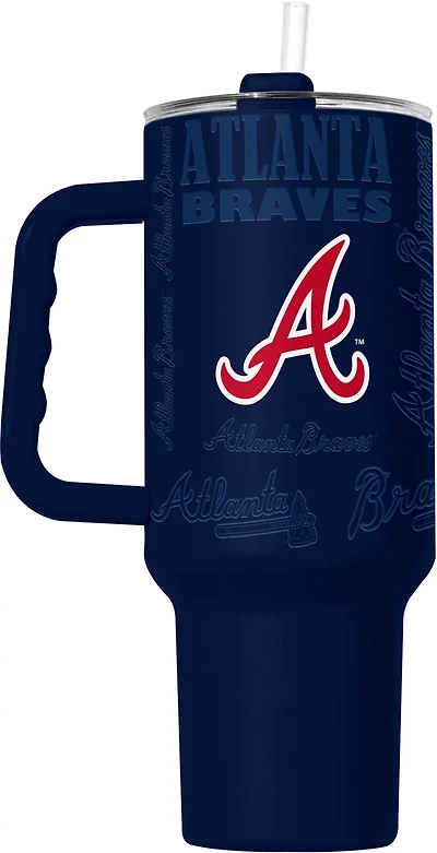 Logo Brands Braves 40 oz Replay Powder Coat Tumbler