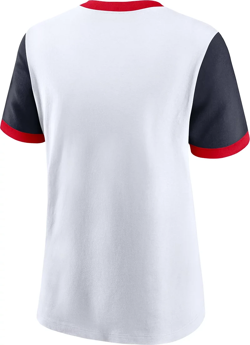Nike Women's Texans Rewind Ringer Top