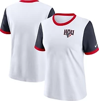 Nike Women's Texans Rewind Ringer Top