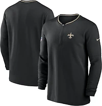 Nike Men's New Orleans Saints Sideline Coach 1/4-Zip Long Sleeve Pullover