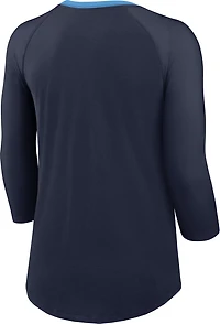 Nike Women's Tennessee Titans Arched 3/4 Sleeve Raglan Top