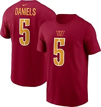 Nike Men's Commanders Jayden Daniels #5 Name and Number Short Sleeve Tee