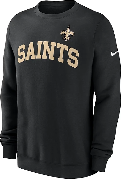 Nike Men's New Orleans Saints Club Long Sleeve Crew Neck Sweatshirt