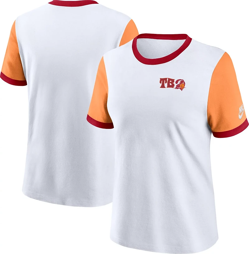 Nike Women's Buccaneers Rewind Ringer Top