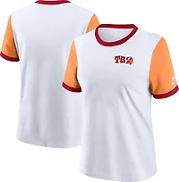 Nike Women's Buccaneers Rewind Ringer Top