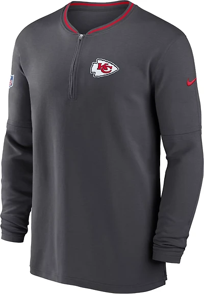 Nike Men's Kansas City Chiefs Sideline Coach 1/4-Zip Long Sleeve Pullover