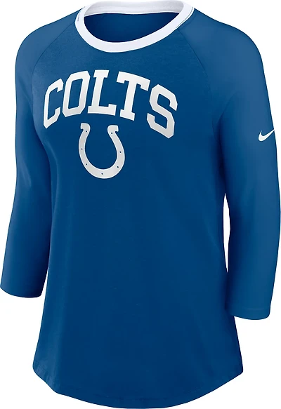 Nike Women's Indianapolis Colts Arched 3/4 Sleeve Top